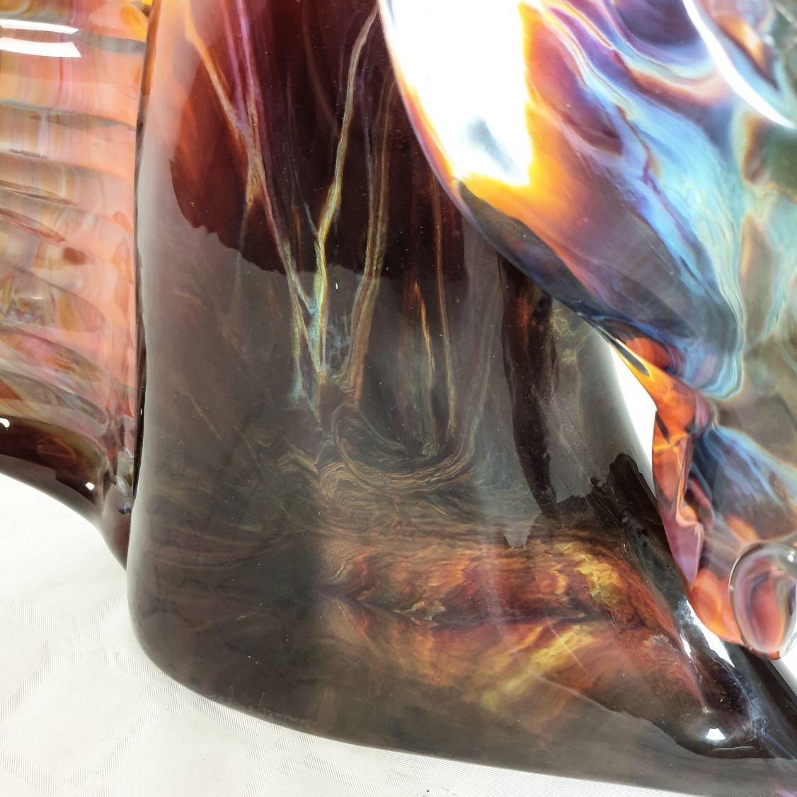 Murano glass horse sculpture, signed 4