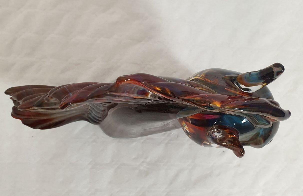 Murano glass horse sculpture, signed 5