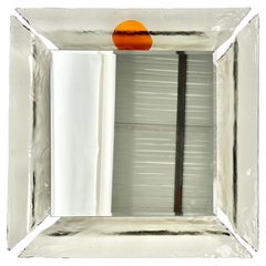 Murano Glass Illuminated Border Wall Mirror Carlo Nason for Mazzega, Italy 1970s