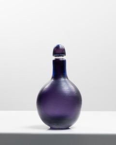 Murano Glass “Inciso” Bottle (Decanter) with Stopper by Paolo Venini, Murano