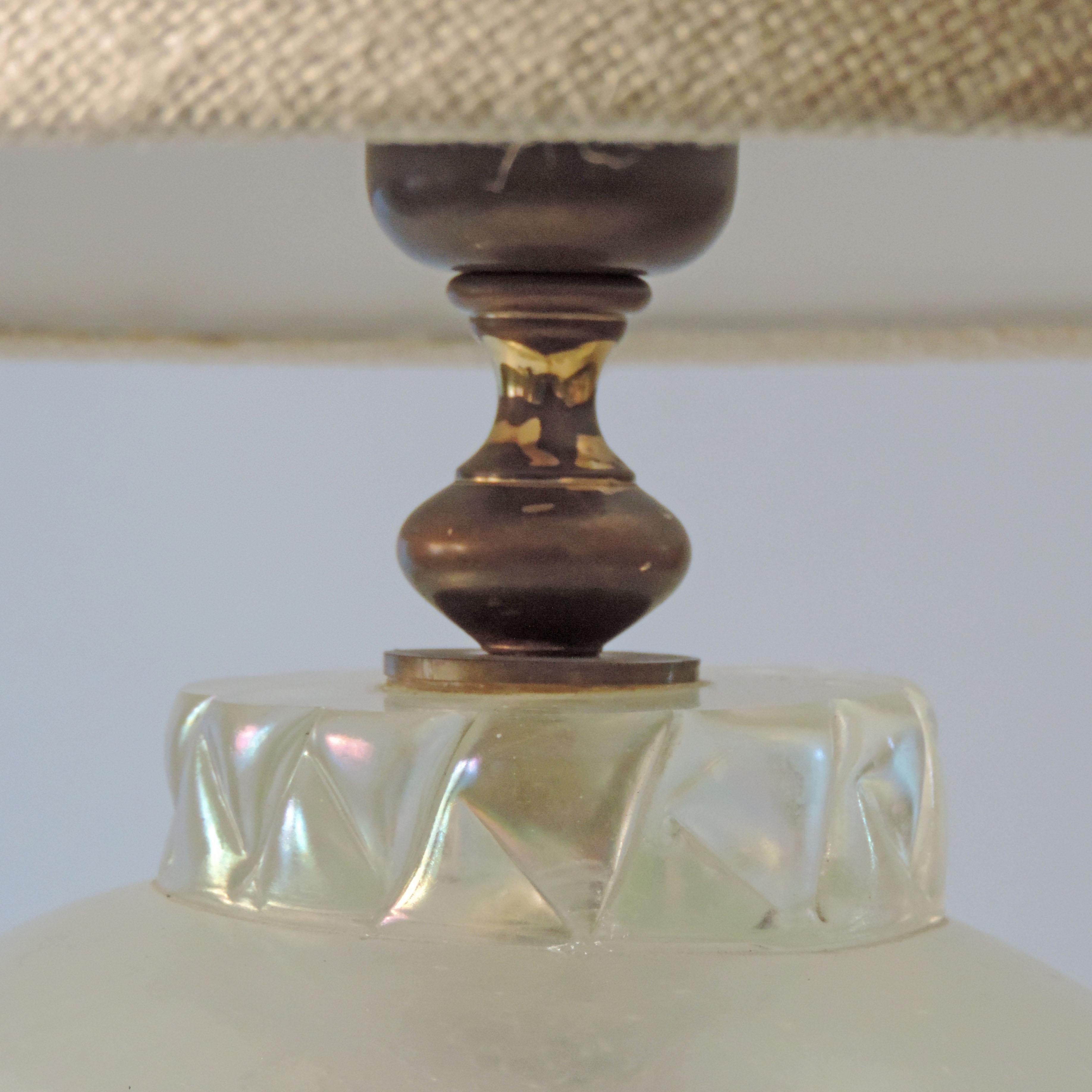 crystal globe table lamp
