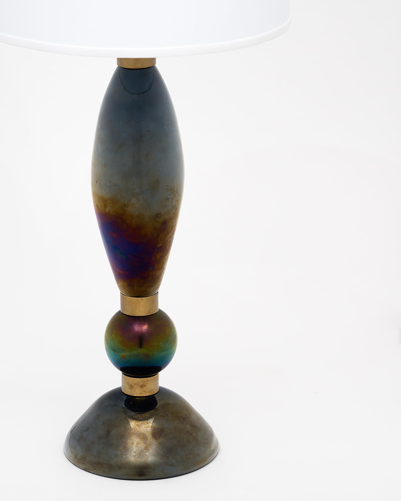 Mid-Century Modern Murano Glass Iridescent Lamps