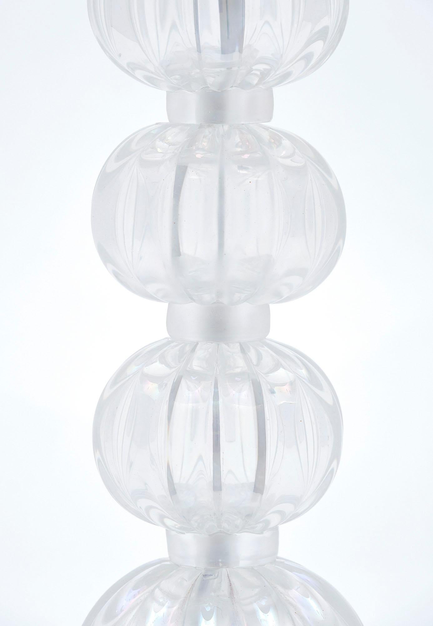 Italian Murano Glass Iridescent Lamps For Sale
