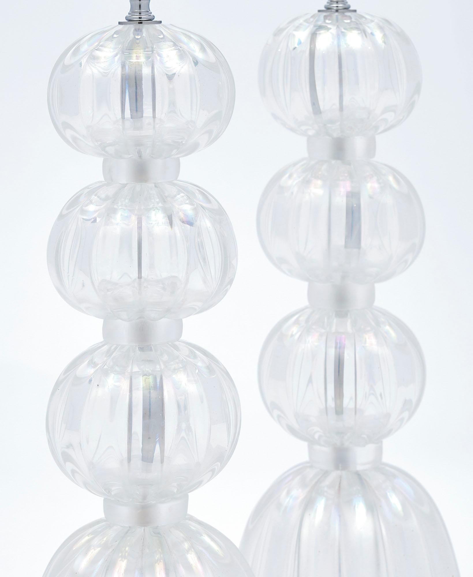 Schillernde Lampen aus Muranoglas im Angebot 1