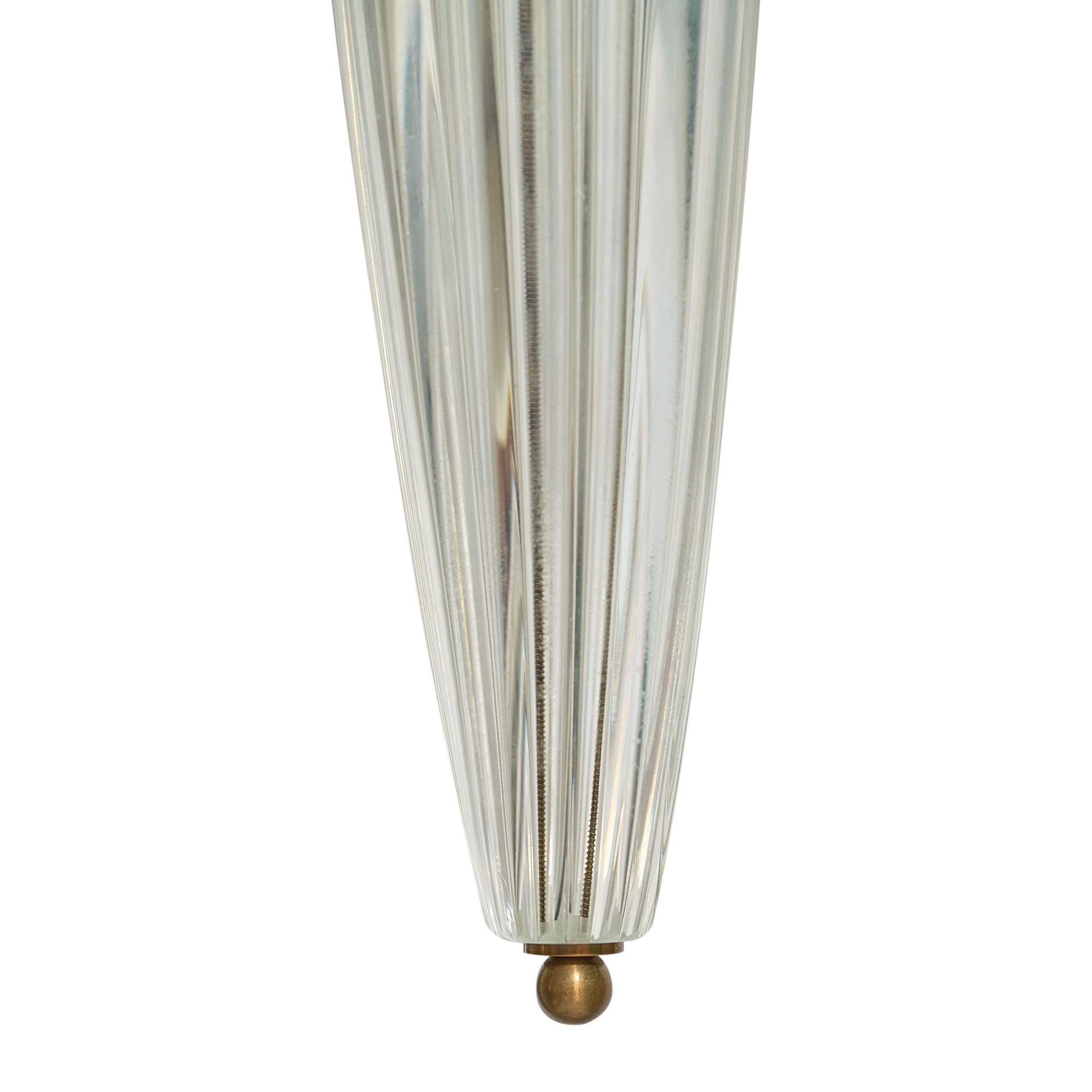 Italian Murano Glass Iridescent Torch Sconces For Sale