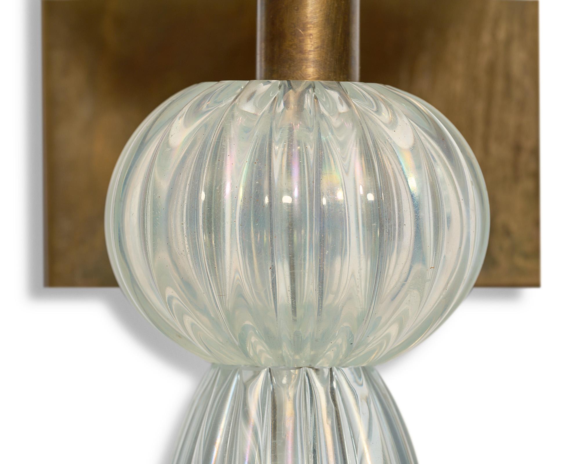 Murano Glass Iridescent Torch Sconces For Sale 3