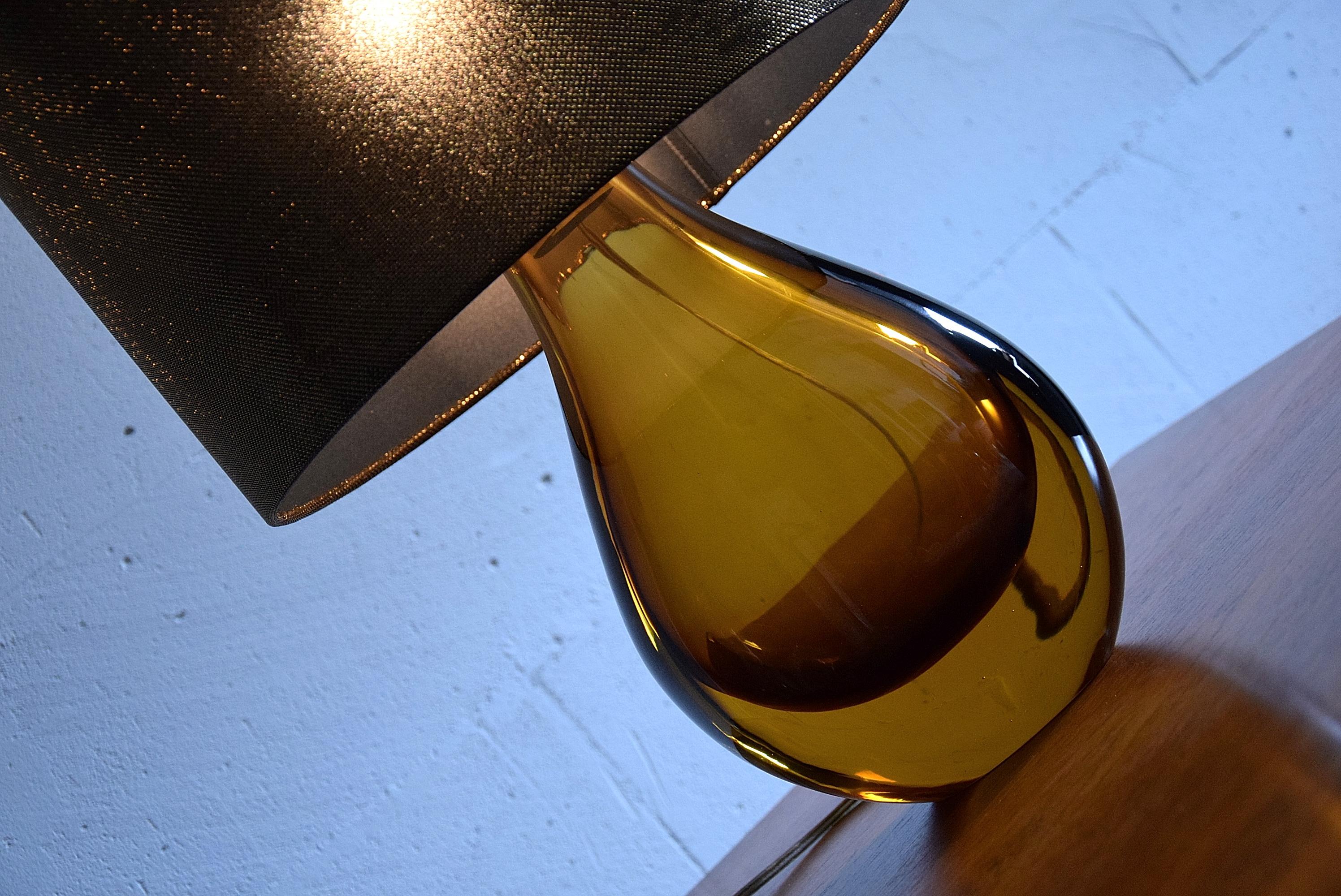 brown glass lamps