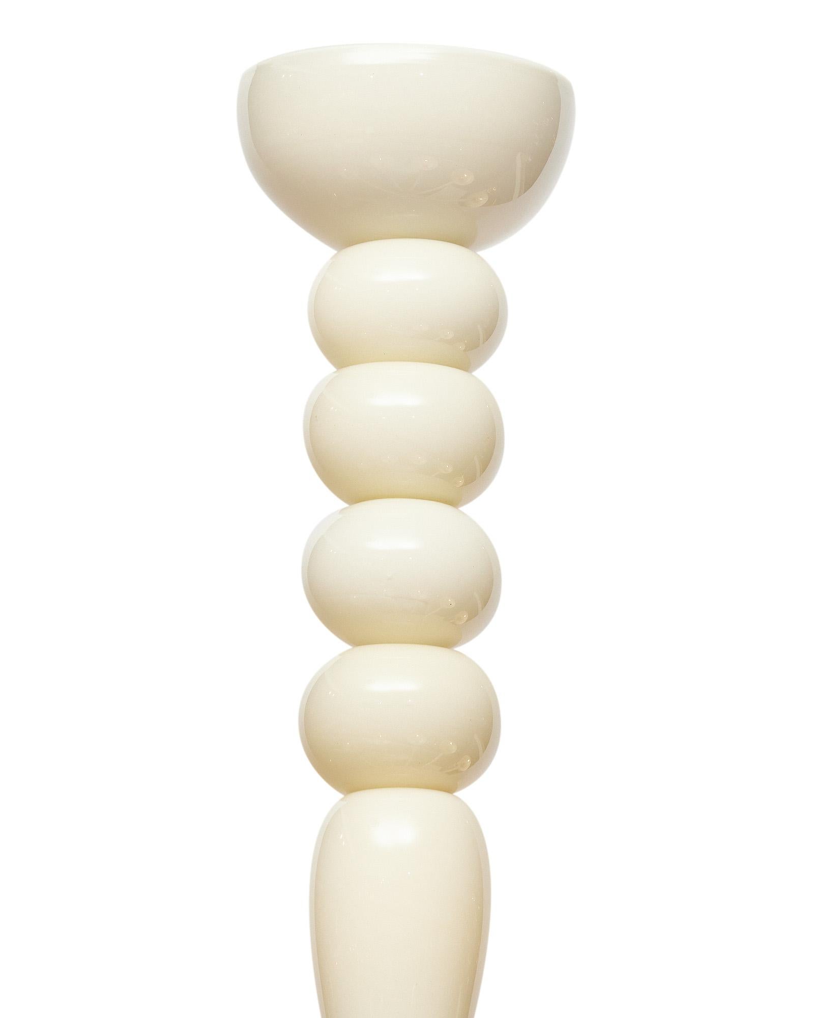 Murano Glas Elfenbein Acht-Arm-Kronleuchter (Muranoglas) im Angebot