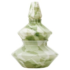 Murano Glass Jade Variopinto Trio of Vases by Stories of Italy