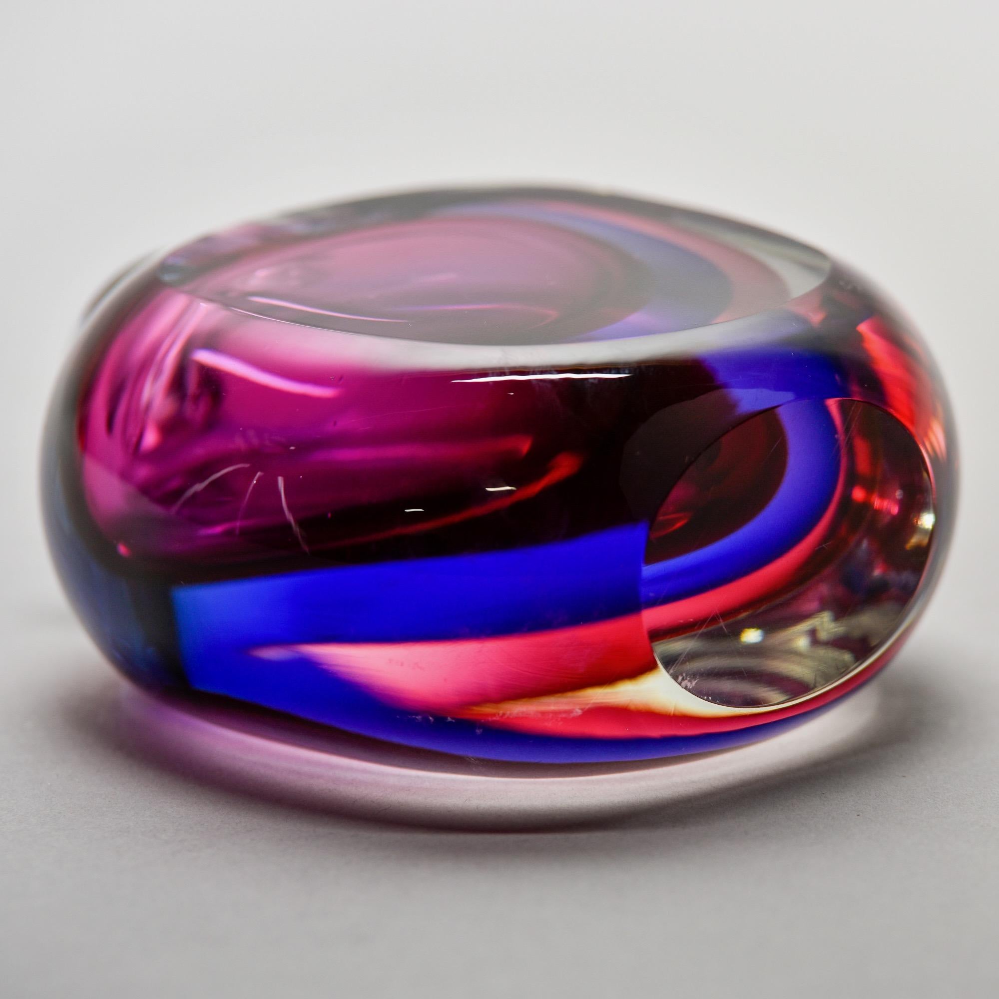 Murano Glass Jewel Tone Sommerso Style Perfume Bottle 1