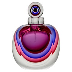 Murano Glass Jewel Tone Sommerso Style Perfume Bottle