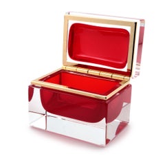 Murano Glass Jewelry Box by Alessandro Mandruzzato, 1990s Modern