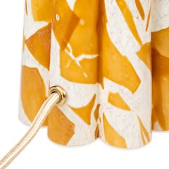 Murano Glass Karkadè Bucket Lamp with Rope/Cotton Lampshade by Stories of Italy