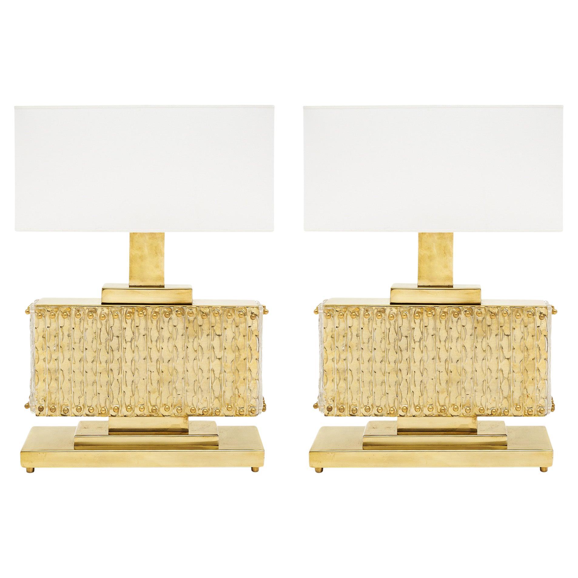 Lampes de table Karl en verre de Murano en vente