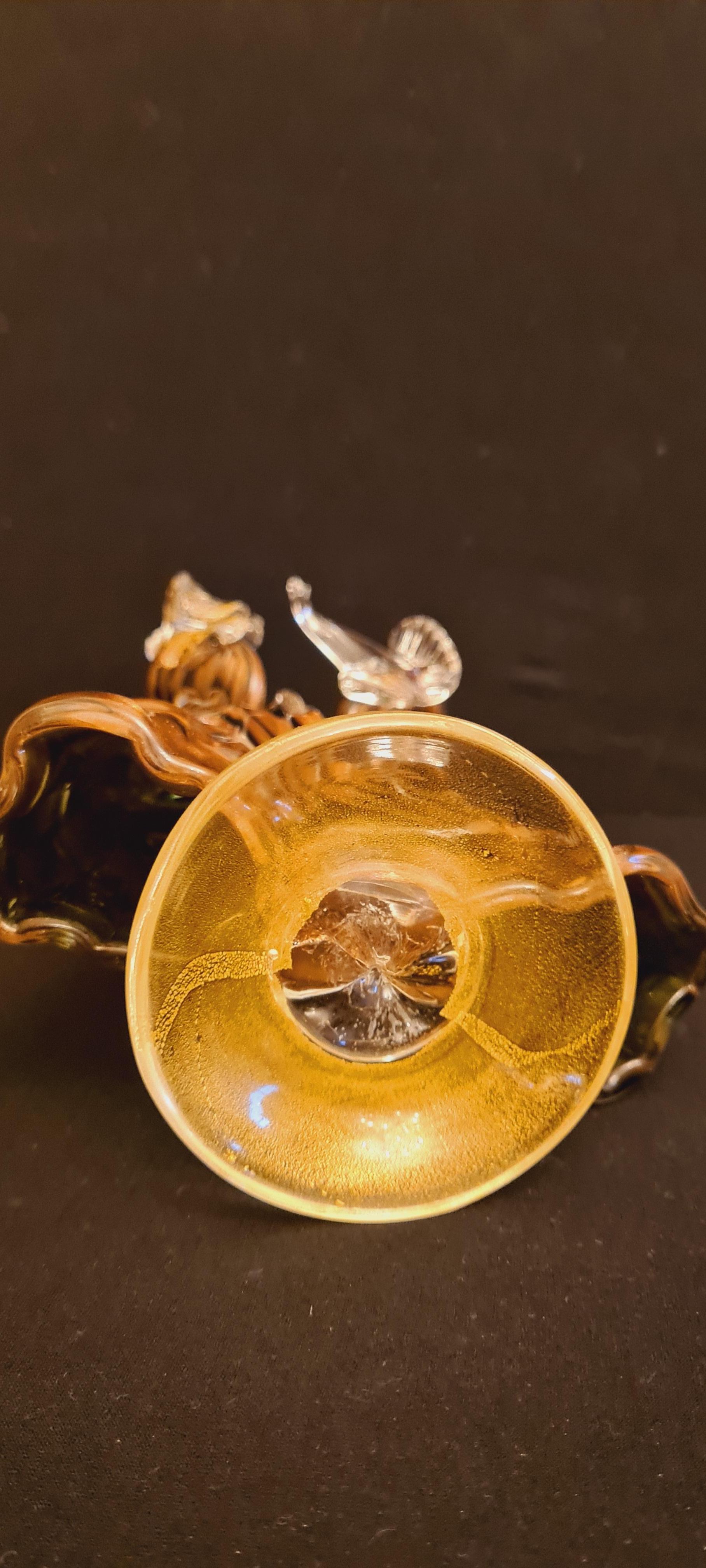 Vitange, tanzende Dame aus Muranoglas mit Blattgold und Aventurin im Zustand „Hervorragend“ in Grantham, GB