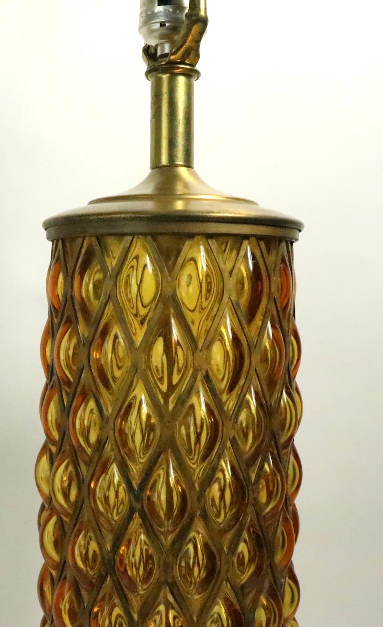 Murano Glass Lamp Blown into Metal Mesh Structure For Sale 2