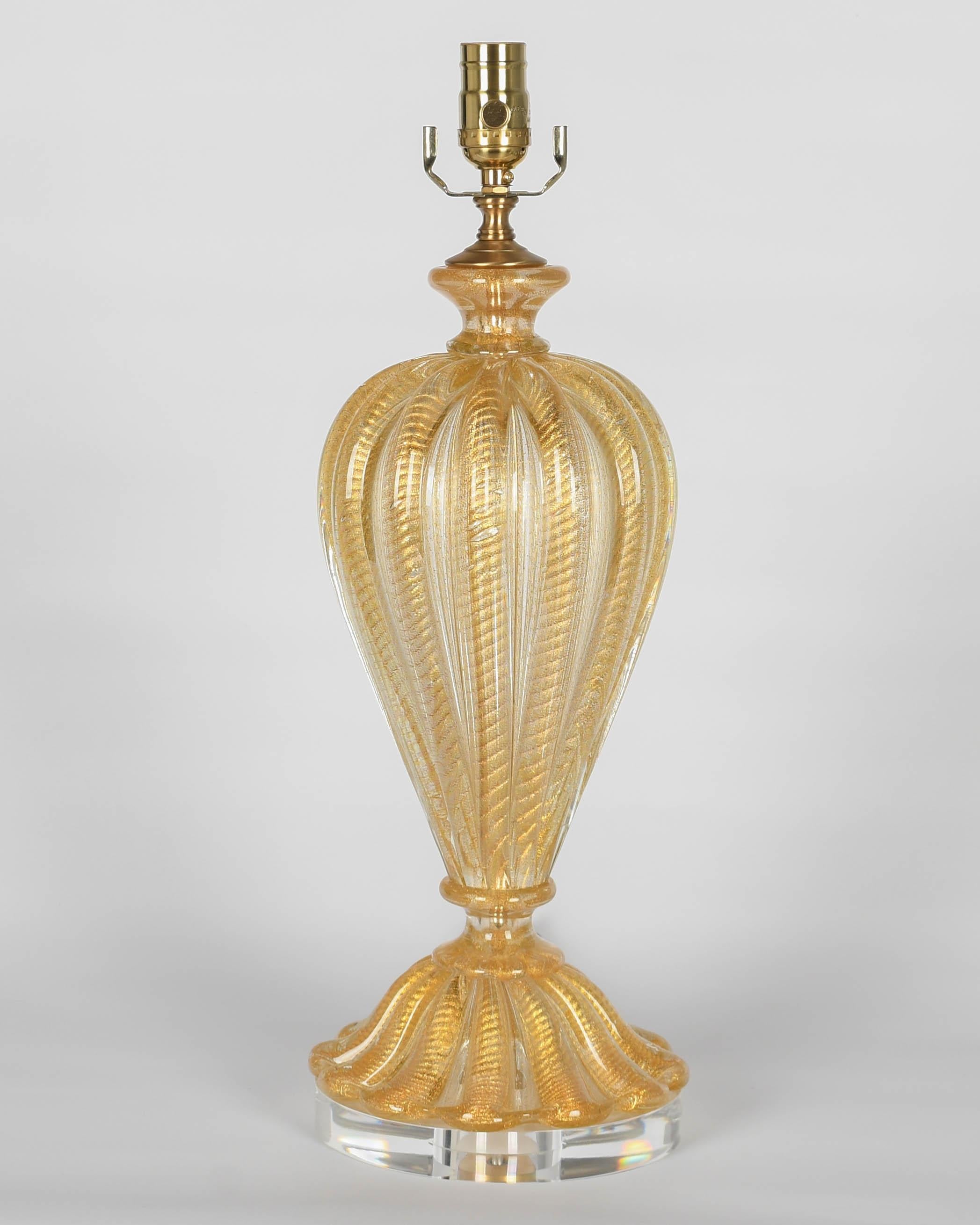 Lámpara de cristal de Murano de Barovier & Toso Italiano en venta