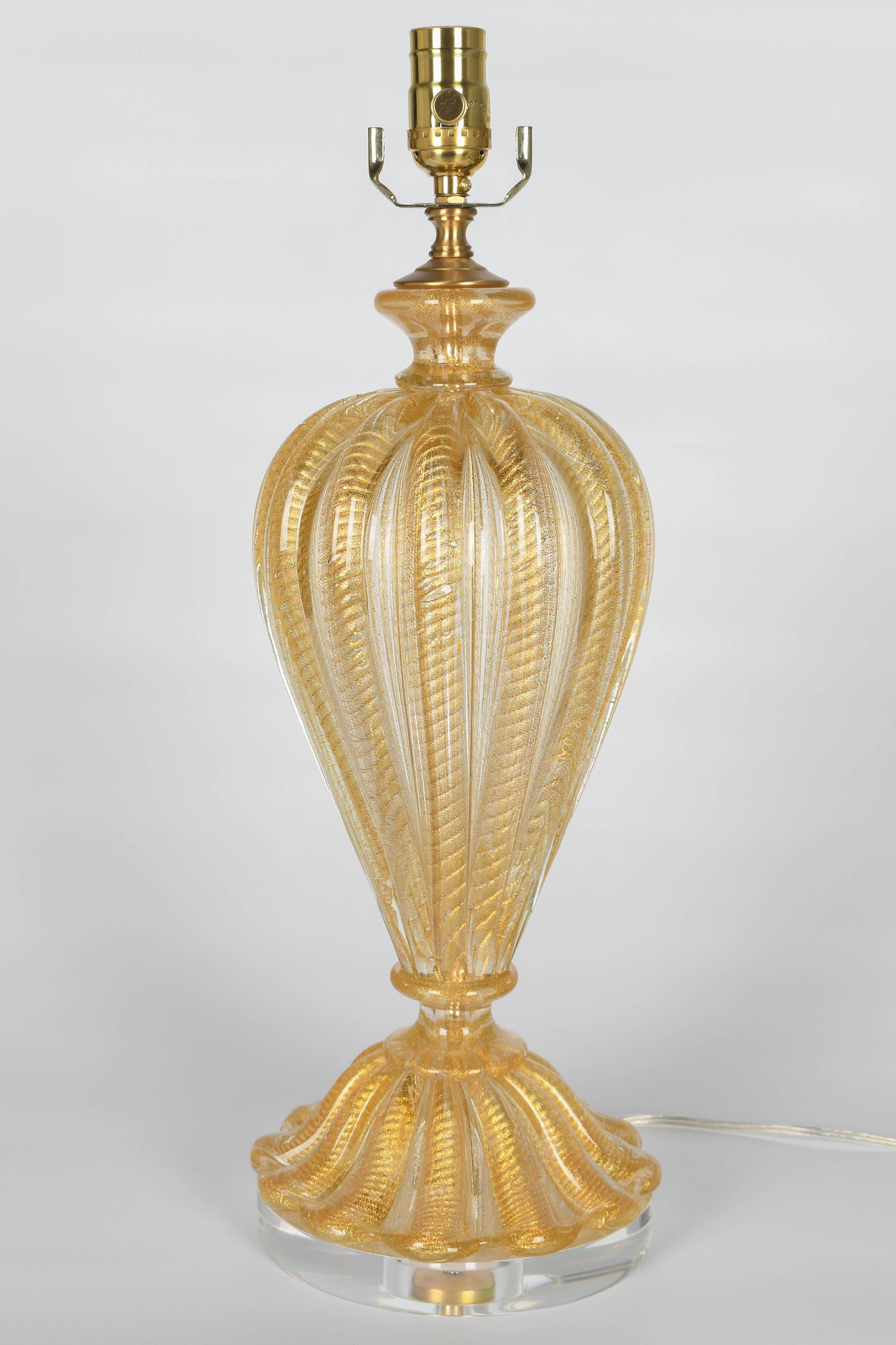 Lámpara de cristal de Murano de Barovier & Toso Hecho a mano en venta