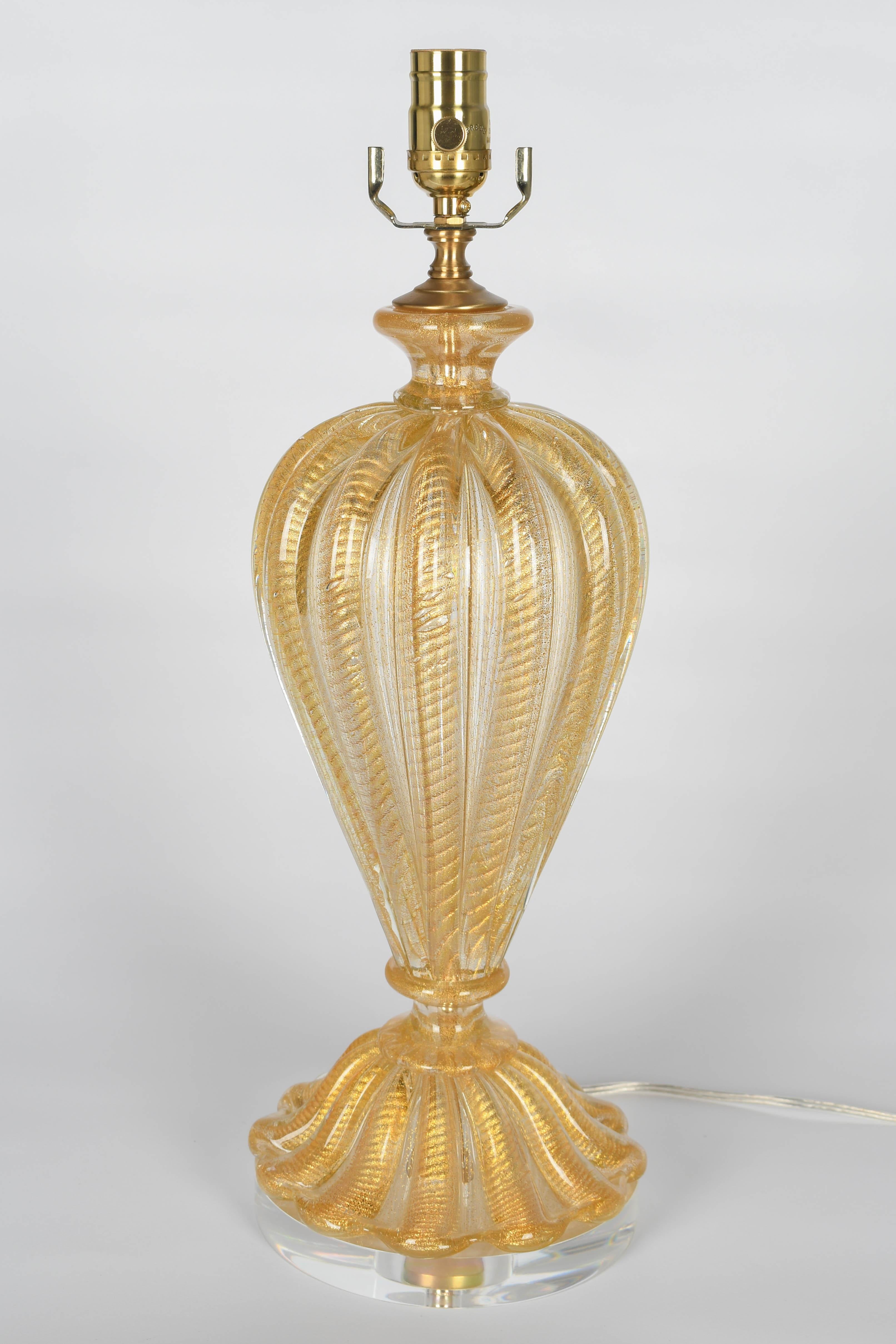 Lámpara de cristal de Murano de Barovier & Toso en Bueno estado para la venta en Winter Park, FL