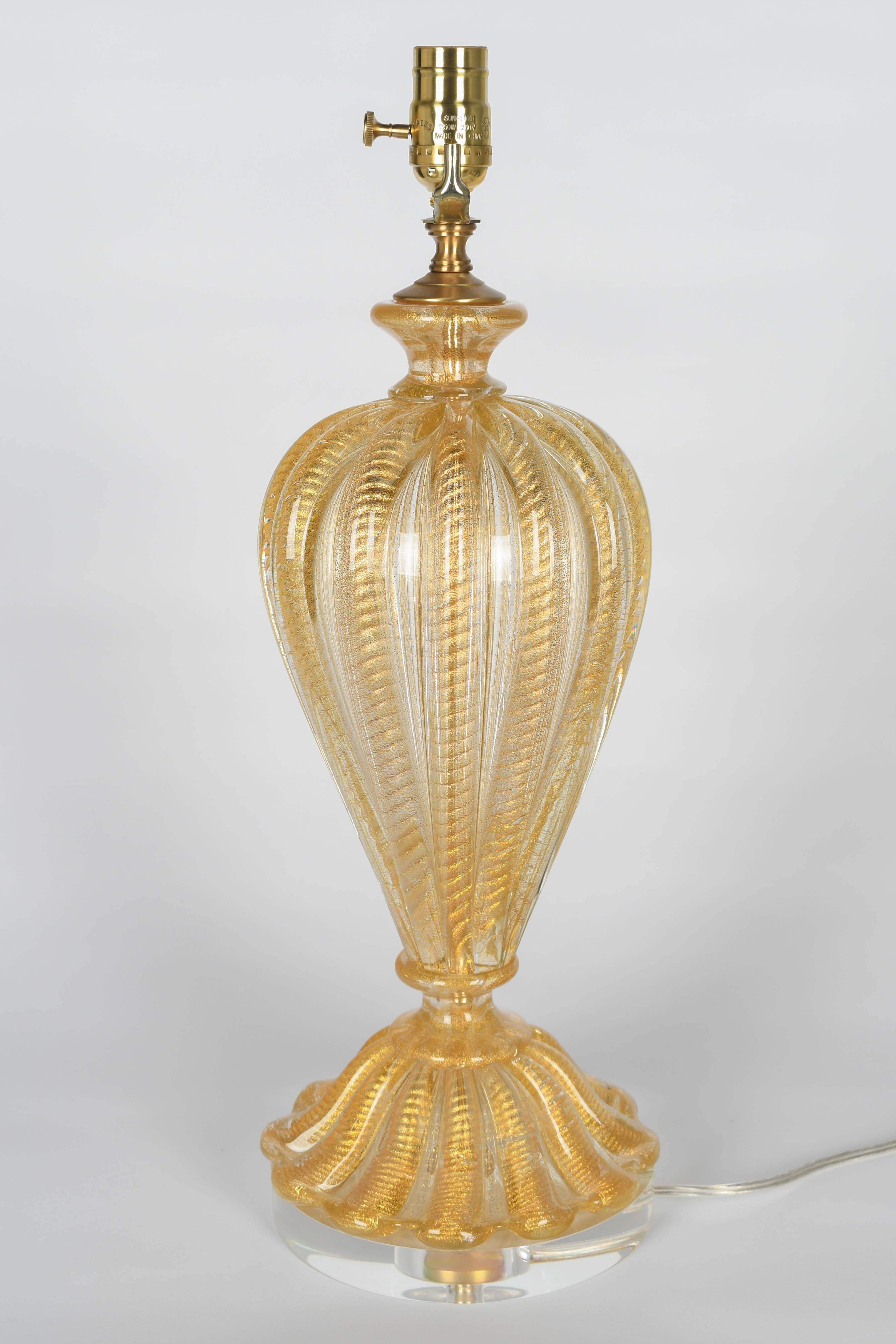 Lámpara de cristal de Murano de Barovier & Toso mediados del siglo XX en venta