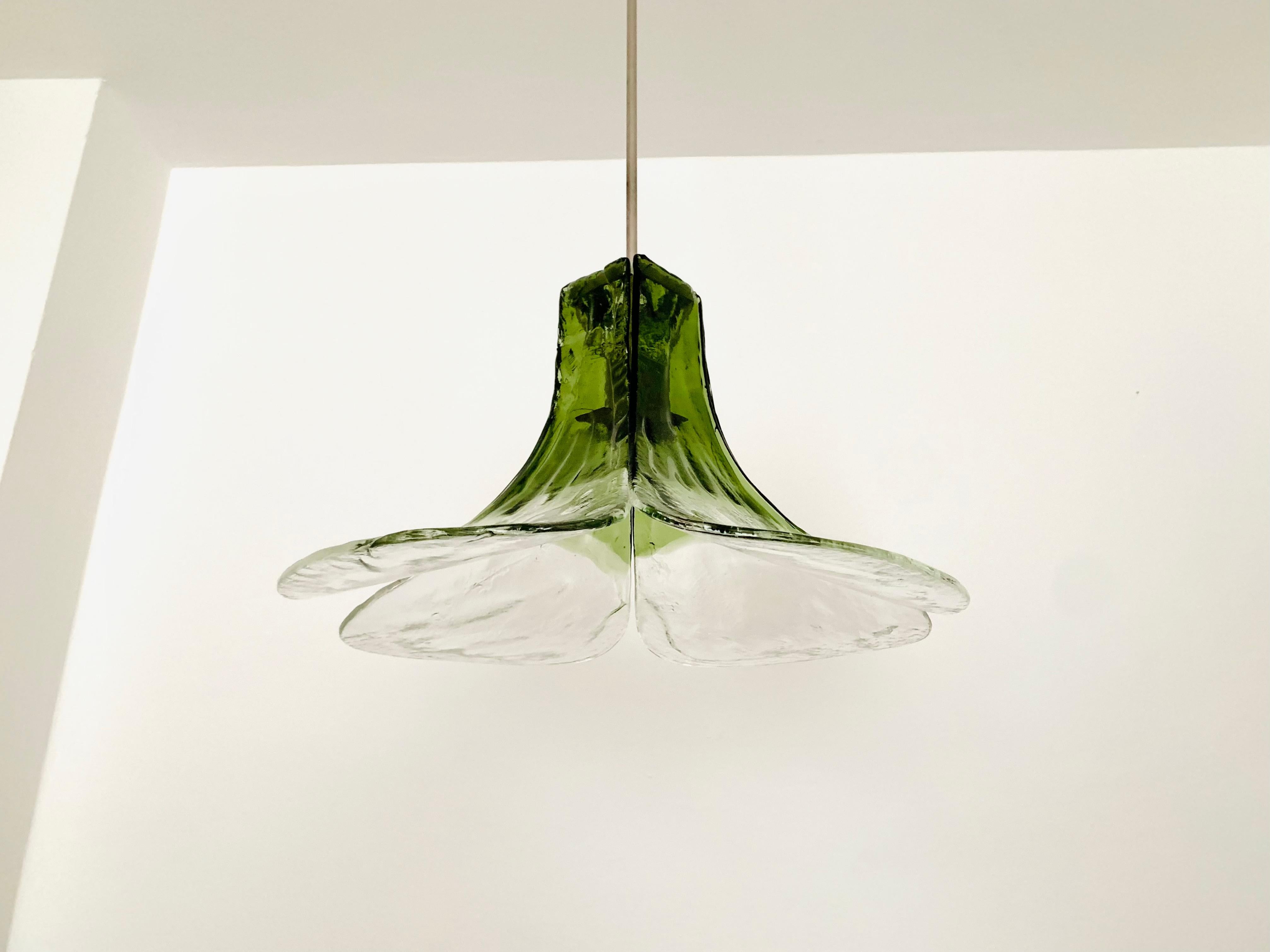 Mid-Century Modern Lampe en verre de Murano par Carlo Nason pour Mazzega en vente