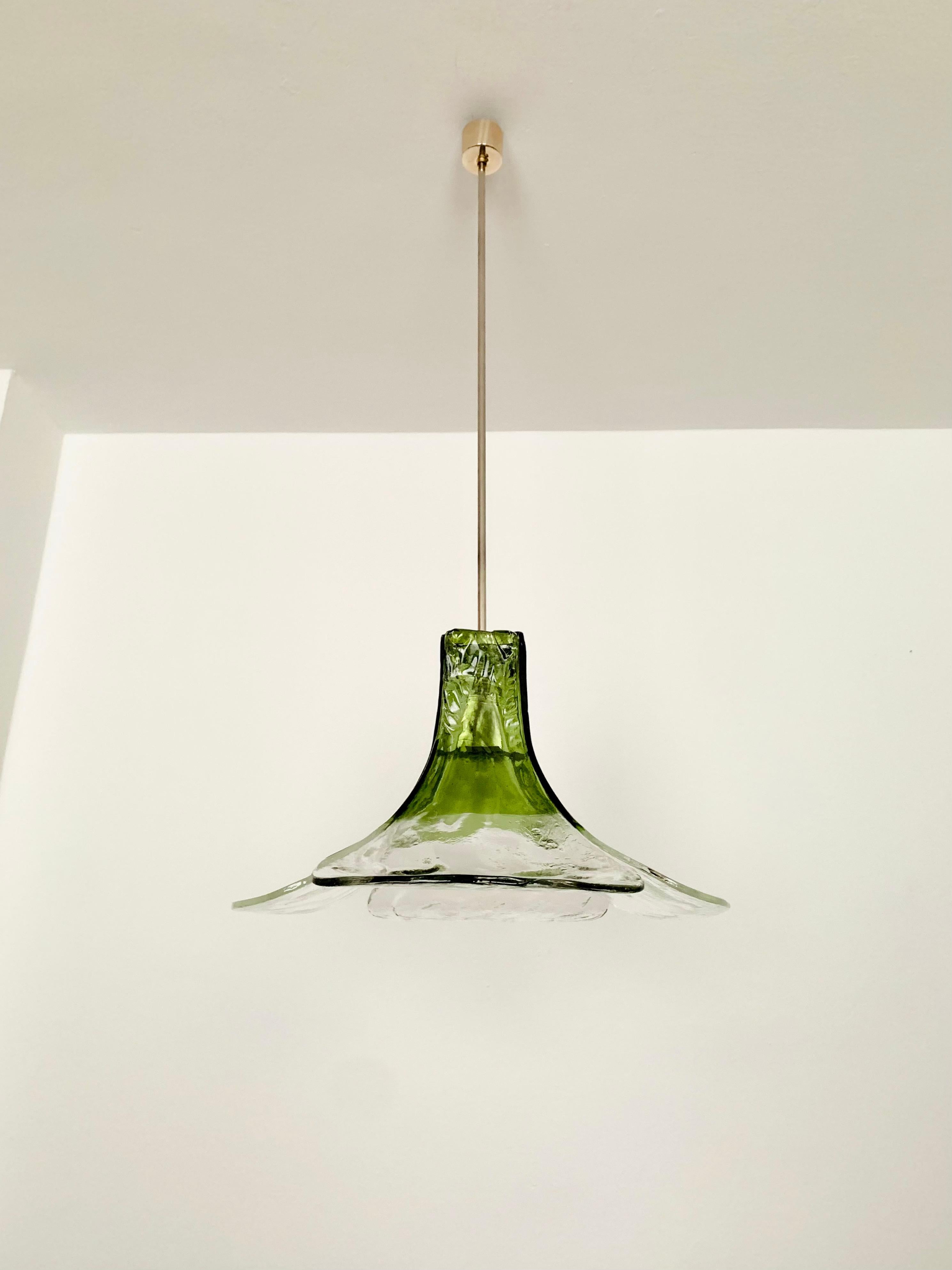 Italian Murano Glass Lamp by Carlo Nason for Mazzega For Sale