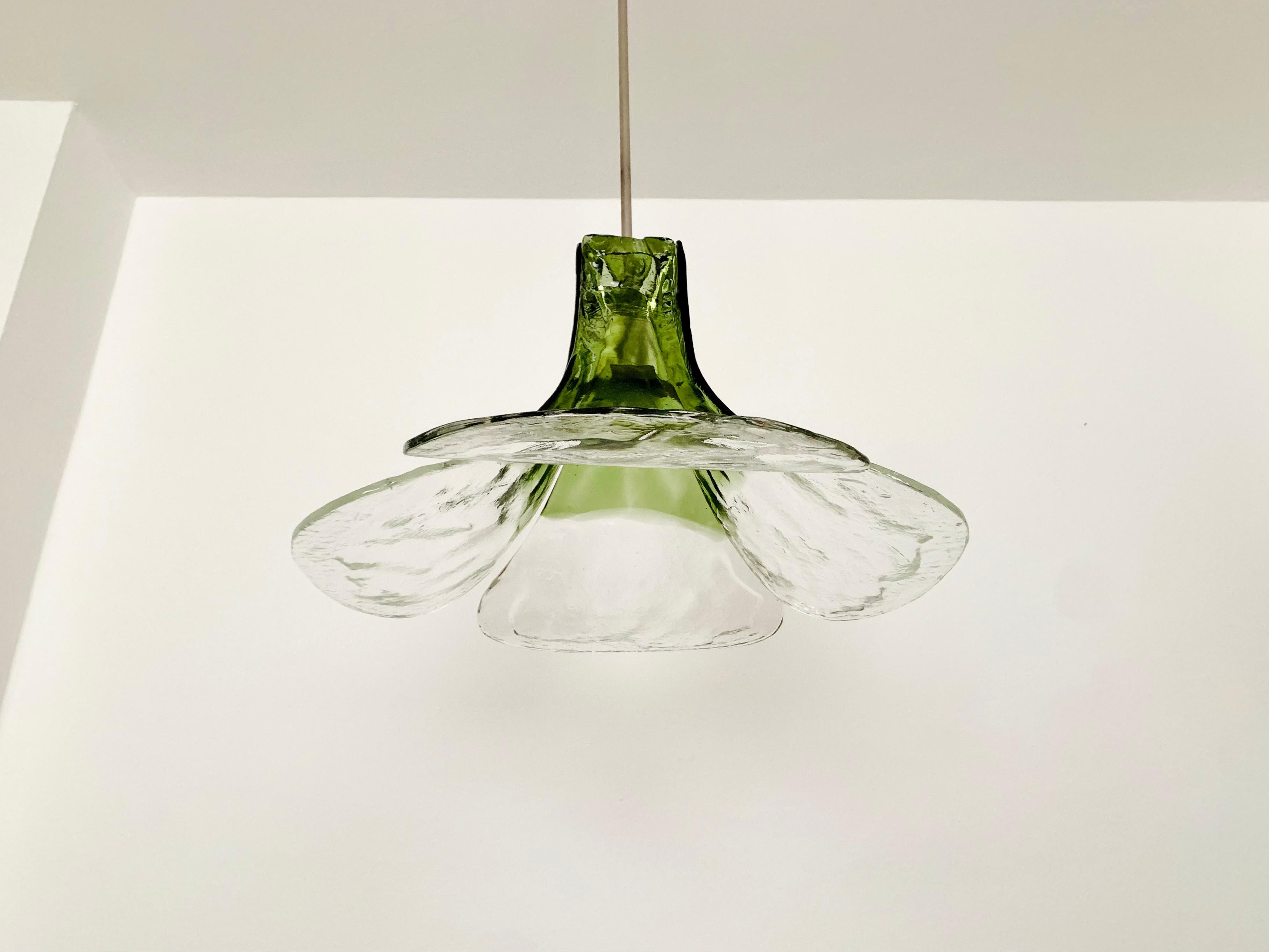 Milieu du XXe siècle Lampe en verre de Murano par Carlo Nason pour Mazzega en vente