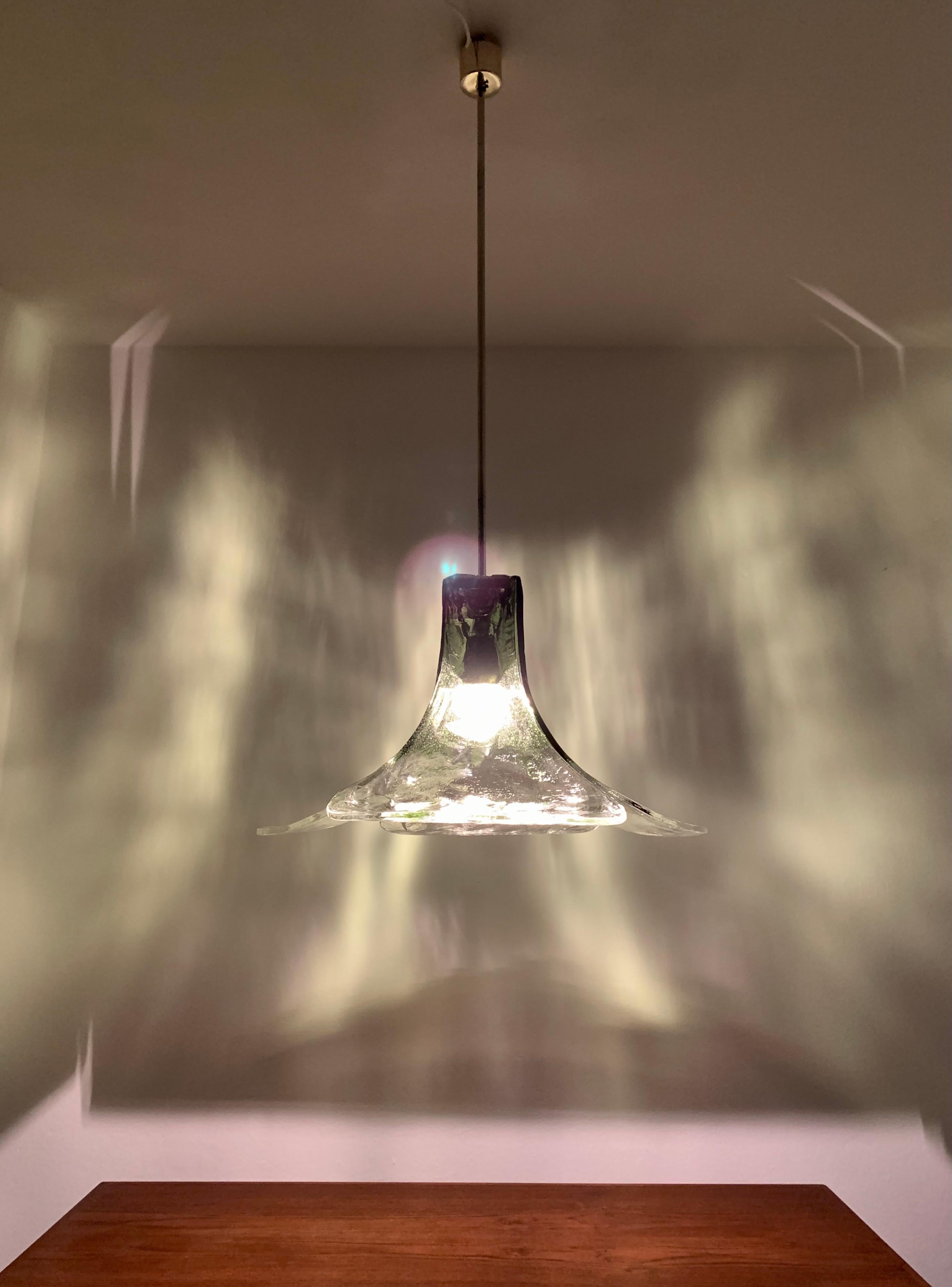 Lampe aus Muranoglas von Carlo Nason für Mazzega (Metall) im Angebot