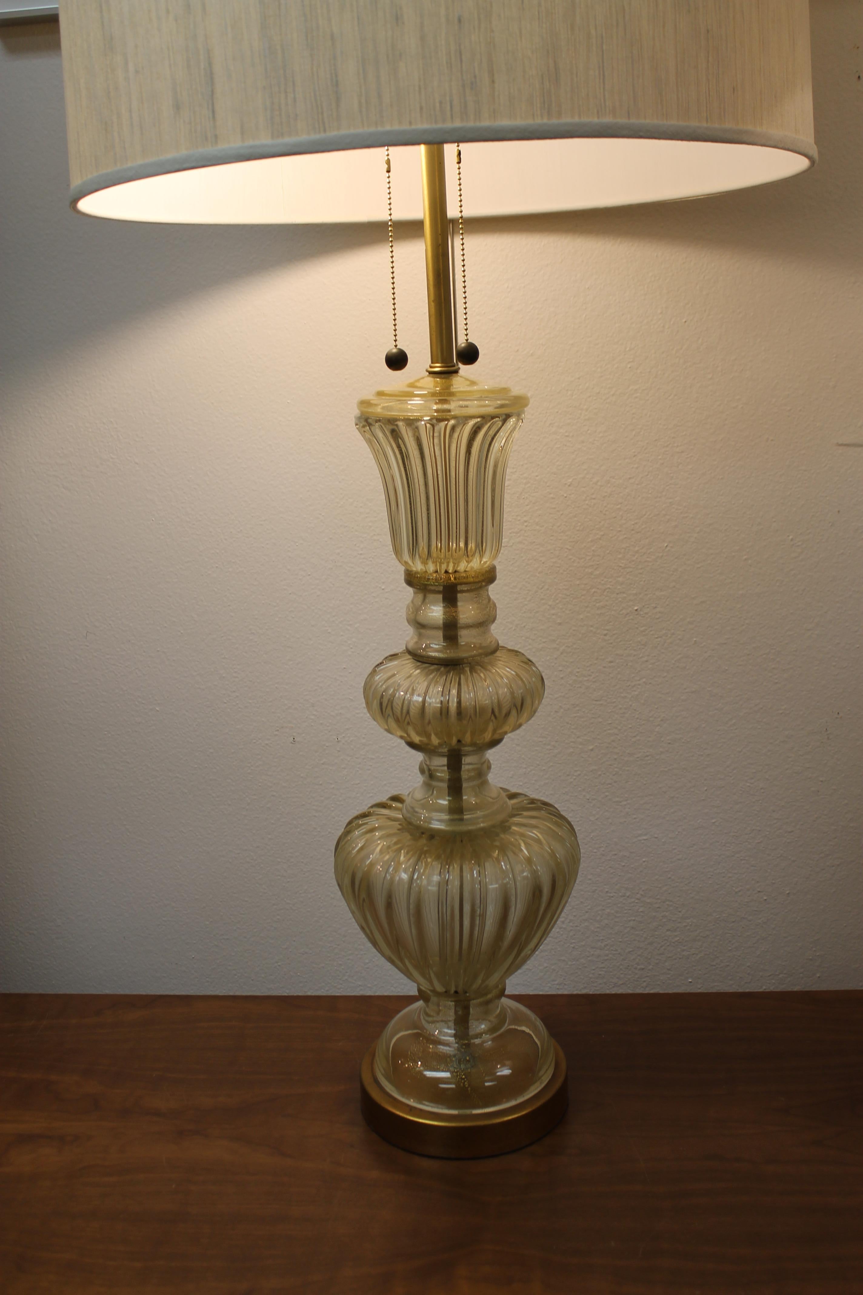 Mid-Century Modern Murano Glass Lamp by The Marbro Lamp Company, Los Angeles, CA.