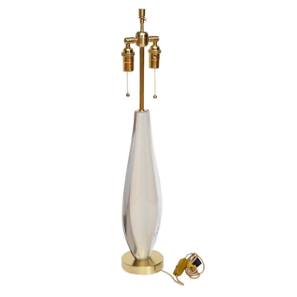 Mid-20th Century Flavio Poli Sommerso Lamp, Gold, Glass, Murano