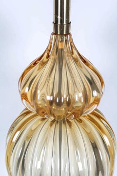 Murano Glass Lamp in Champagne Gold by Marbro Company