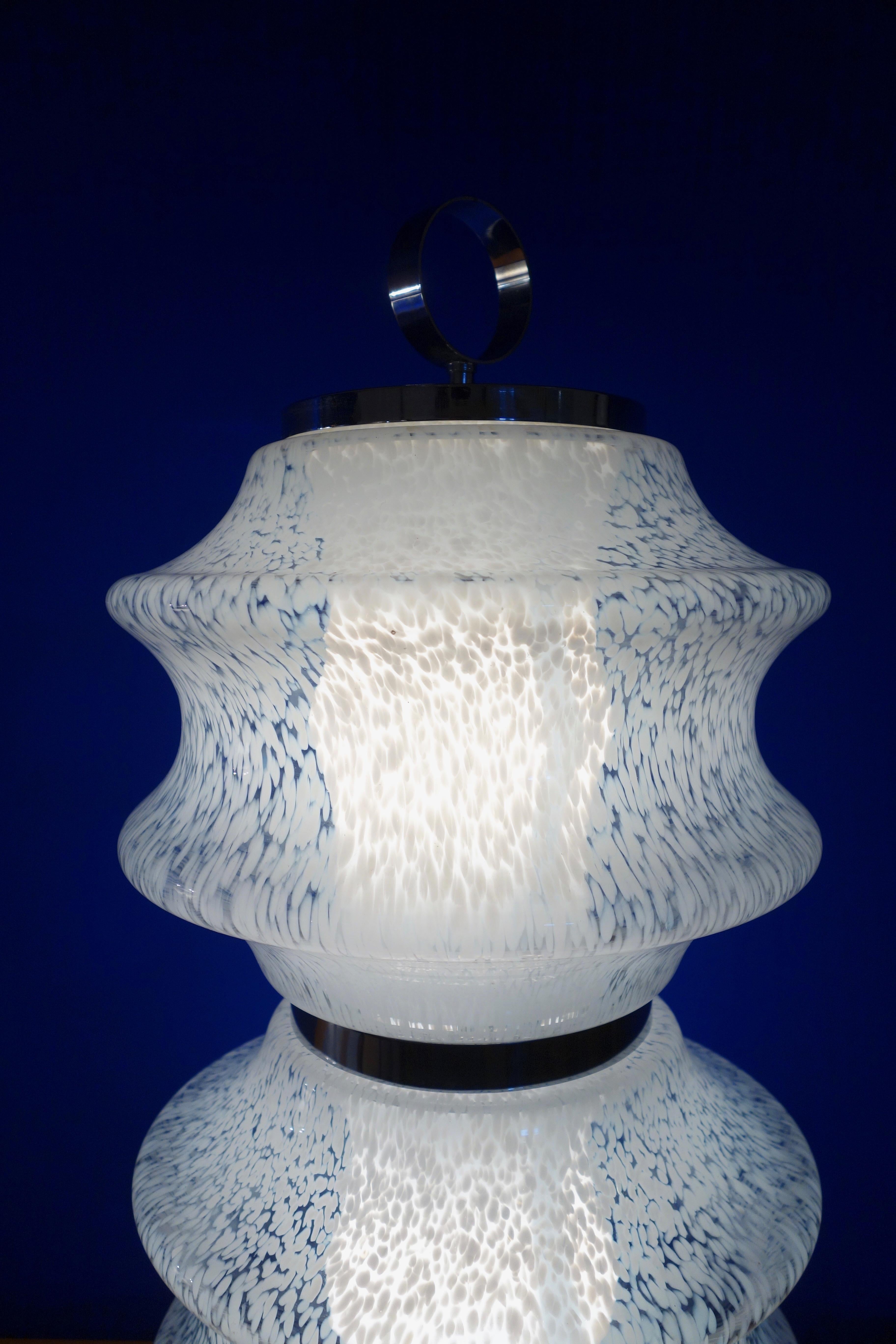 Space Age Murano Glass Lamp, Italy, 1970s For Sale