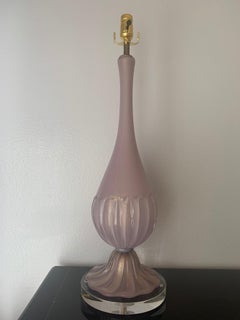 Murano Glass Lamp Lilac / Gold Flecks