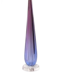 Murano Glass Lamp Mid Century Modern 1950s