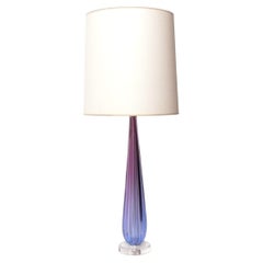 Murano Glass Lamp Mid Century Modern 1950s