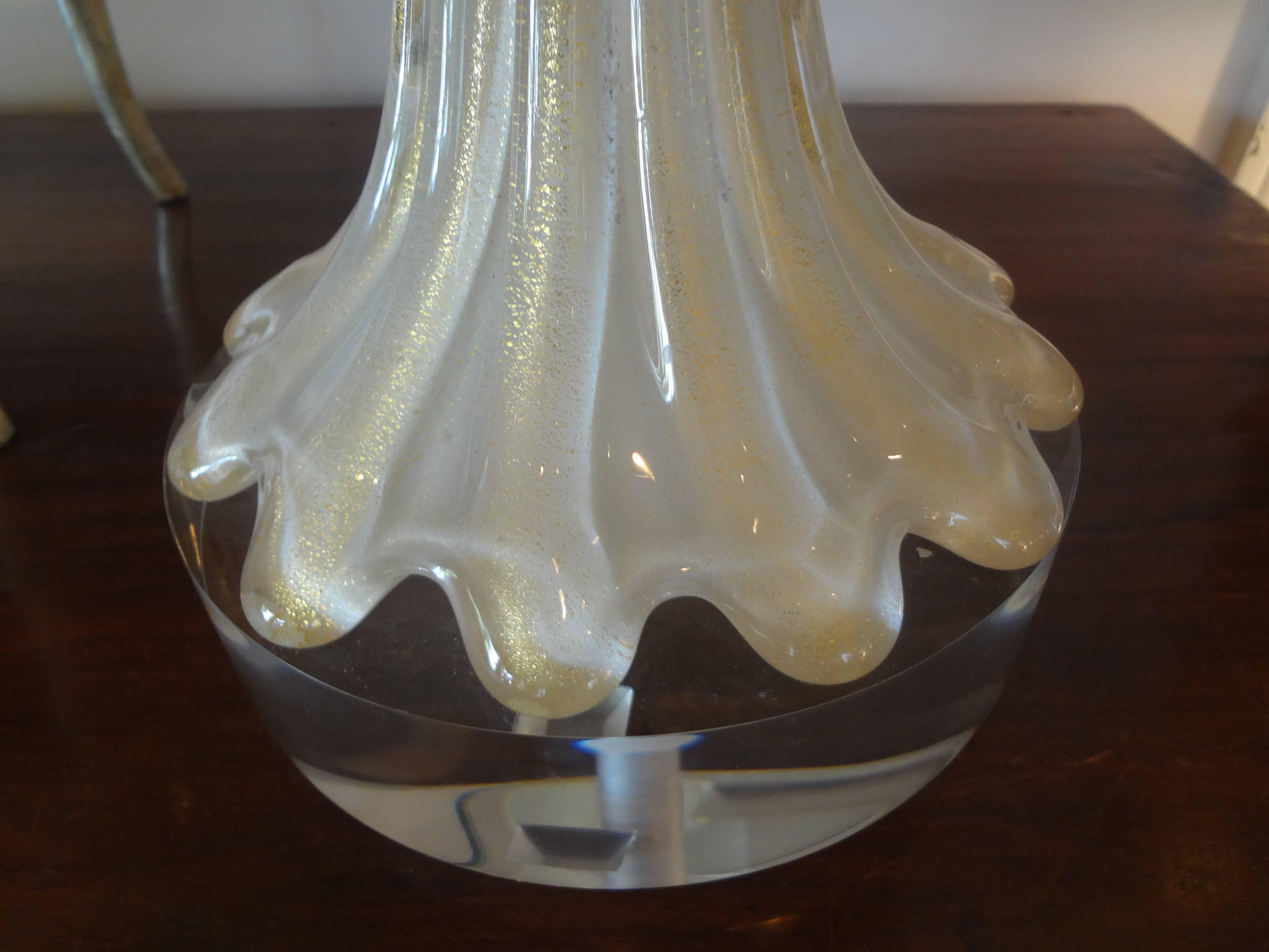 Murano Glass Lamp Attributed to Barovier In Good Condition For Sale In Houston, TX