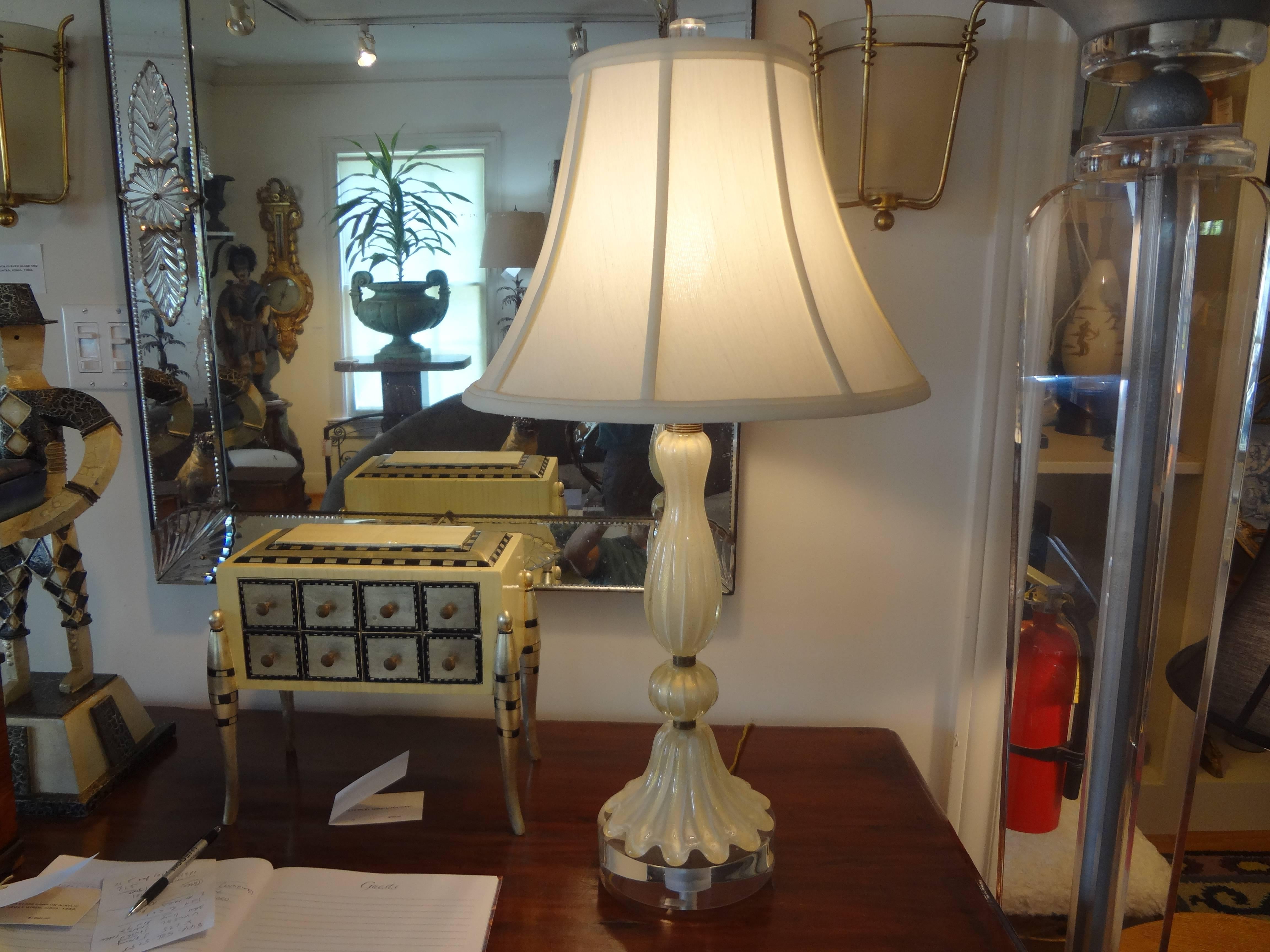 Verre brun Lampe de Murano attribuée à Barovier en vente