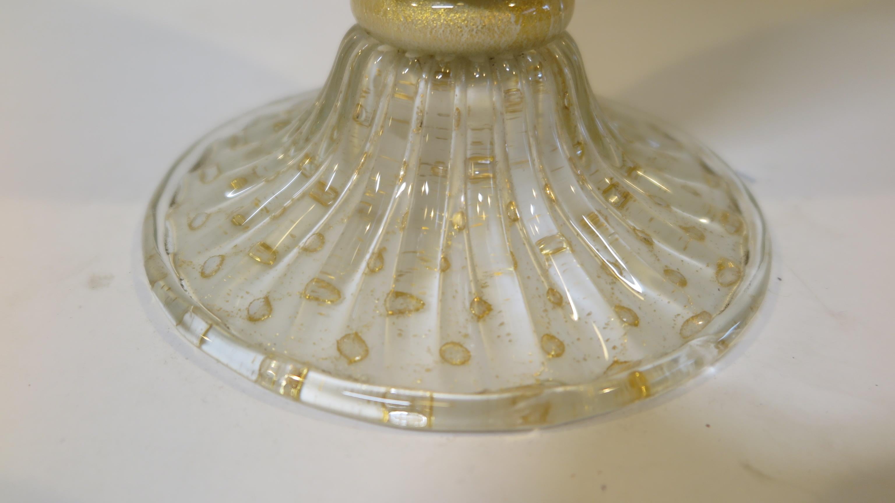 Italian Murano Glass Lamp Urn
