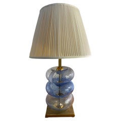 Murano Glass Lamp with Brass Base