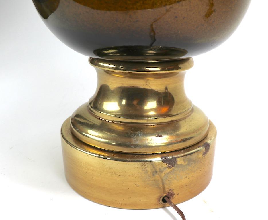 Lampe en verre de Murano avec inclusion d'or et globes verts en vente 8