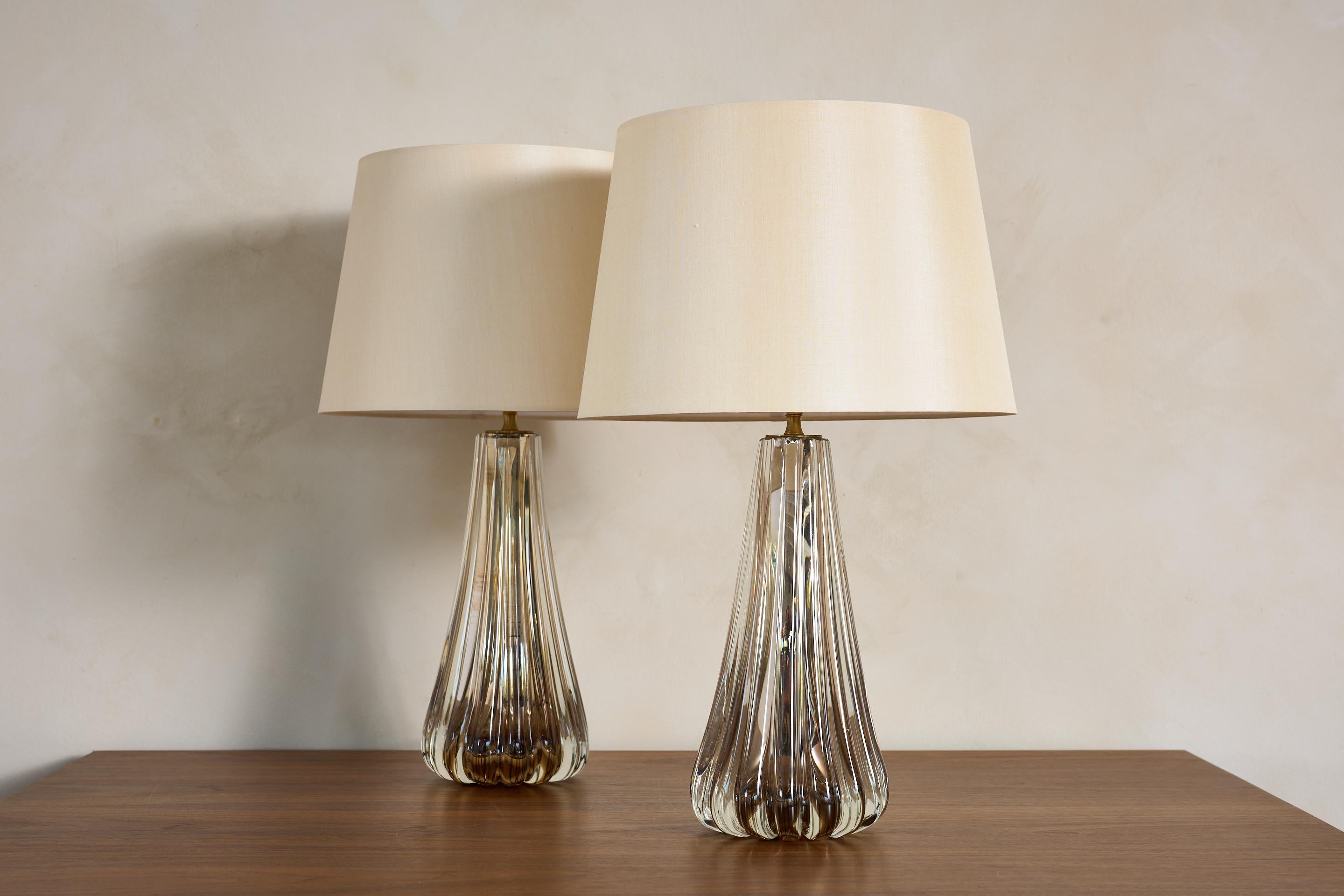 Milieu du XXe siècle Lampes en verre de Murano en vente