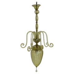 Murano Glass Lantern Att. to Vittorio Zecchin for Cappellin, Venini, Italy 1920s