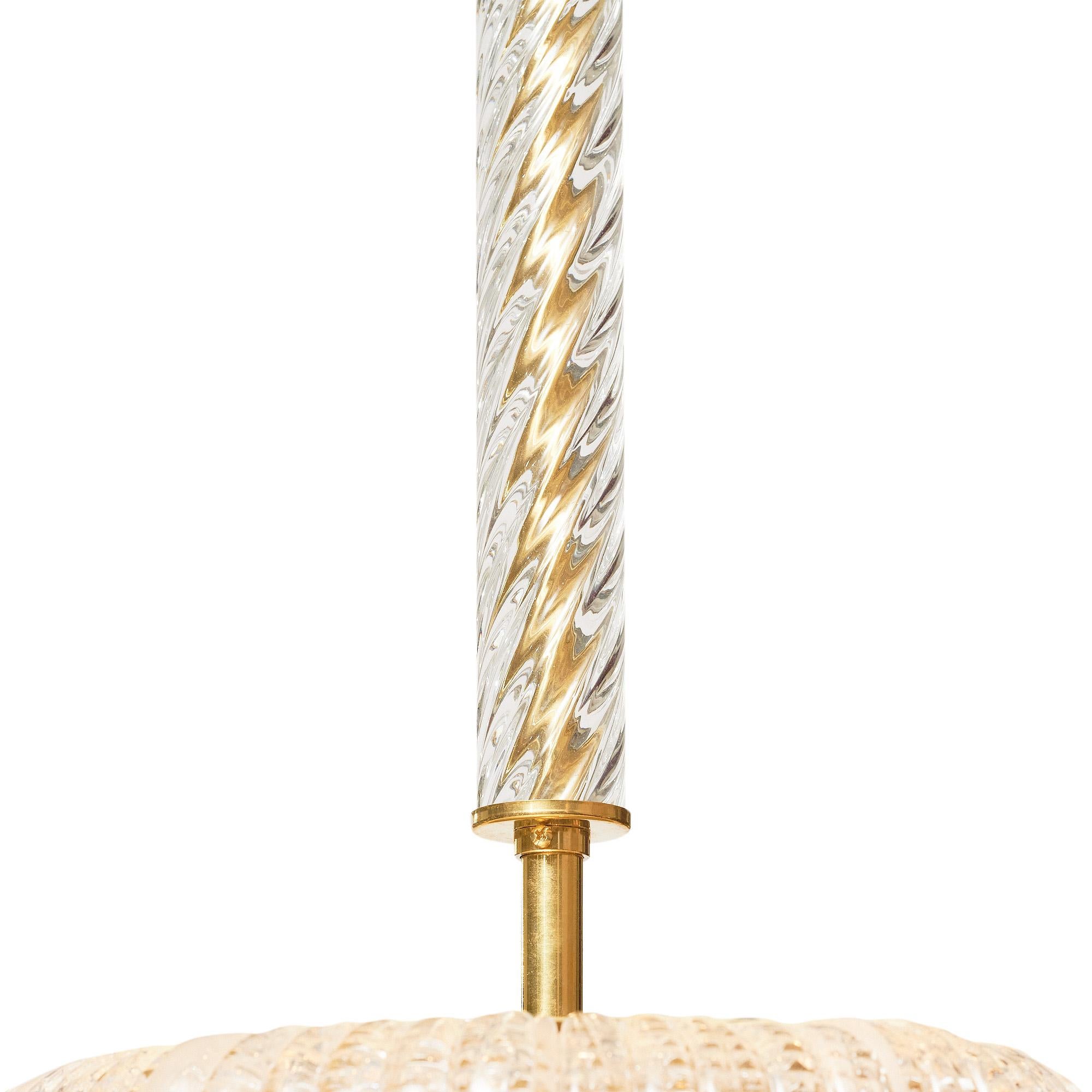 Ottone Lanterna in vetro di Murano in vendita