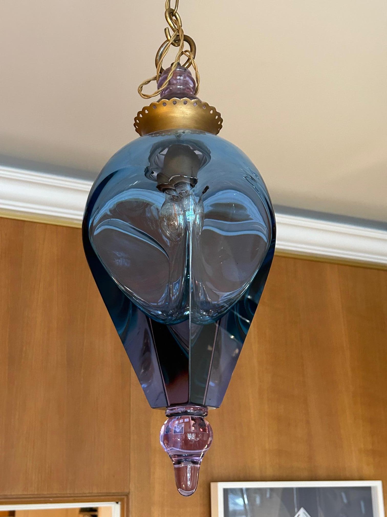 Murano Glass Lantern, Italy, 1950s For Sale 2