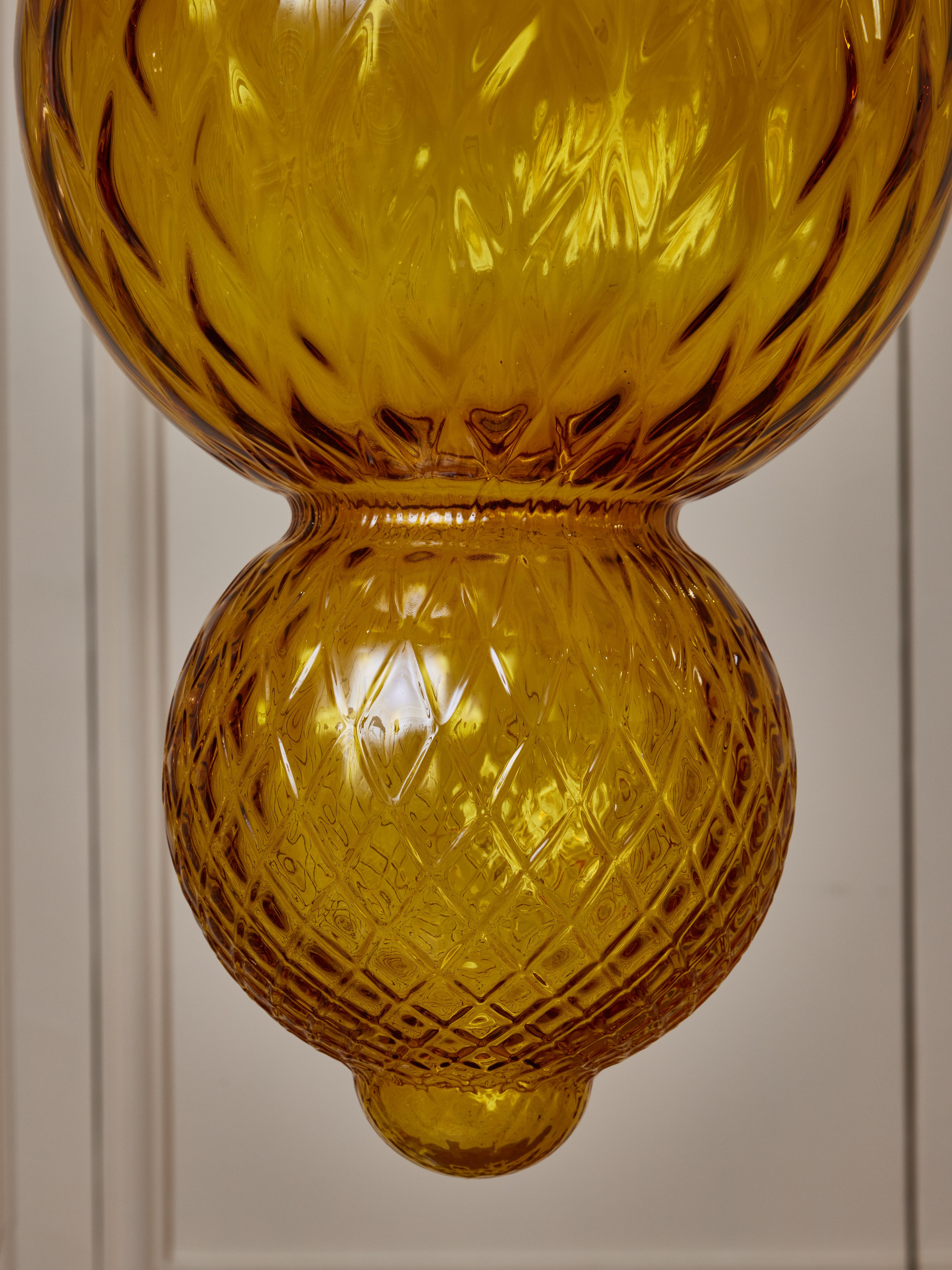 Murano glass lanterns by Studio Glustin In Excellent Condition For Sale In Saint-Ouen (PARIS), FR