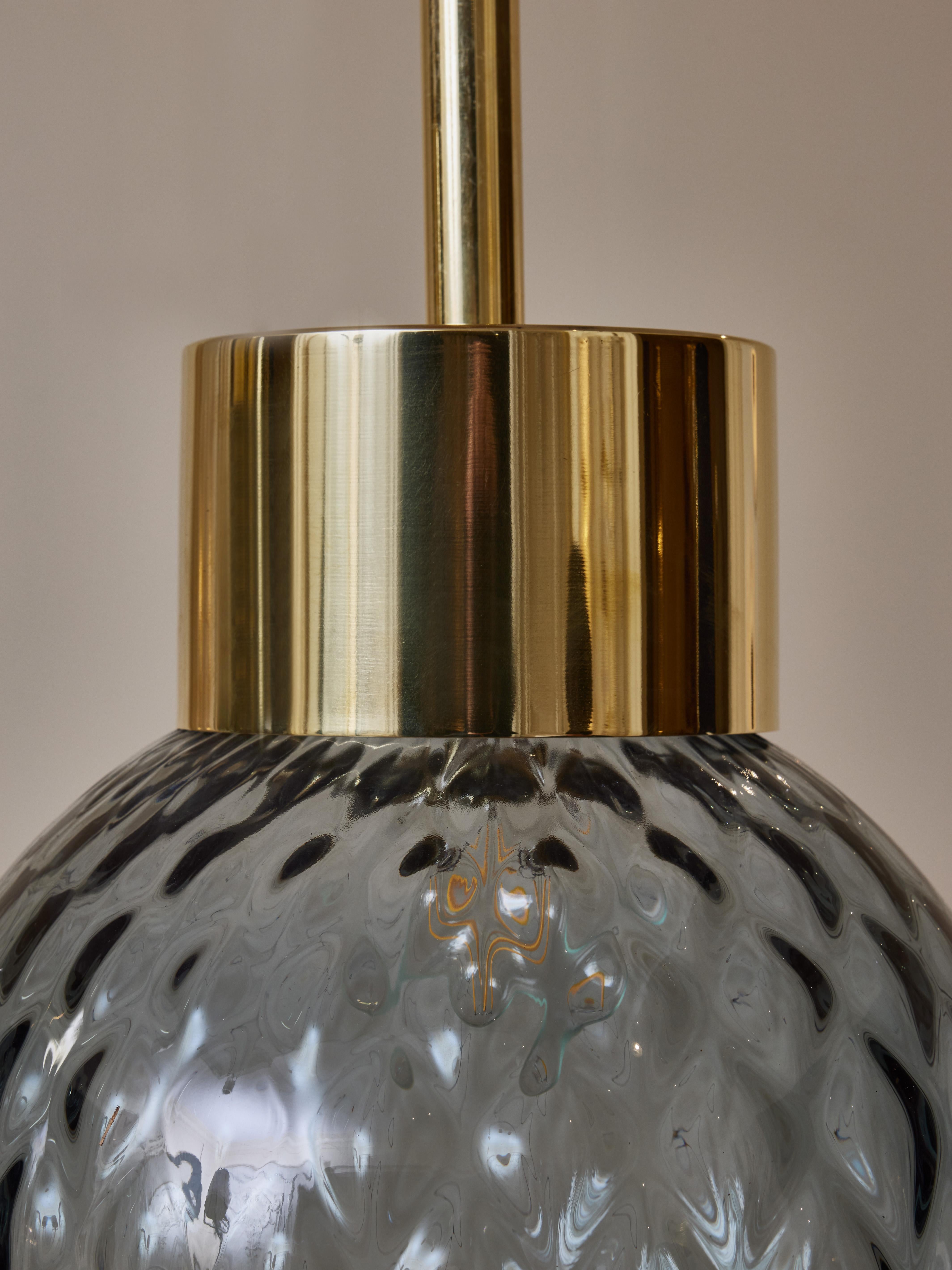 Brass Murano glass lanterns by Studio Glustin For Sale