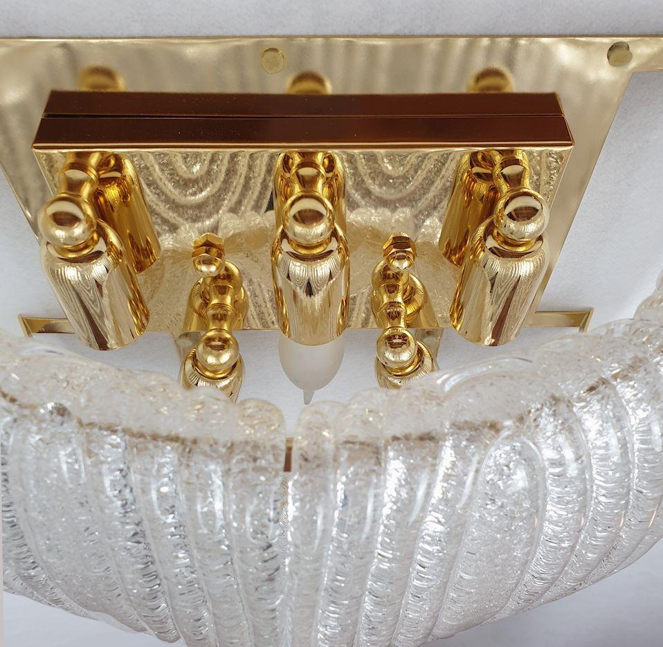 Clear Murano Glass Large Sconces - a pair For Sale 4
