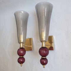 Murano Glass Large Sconces, Vistosi style - a pair