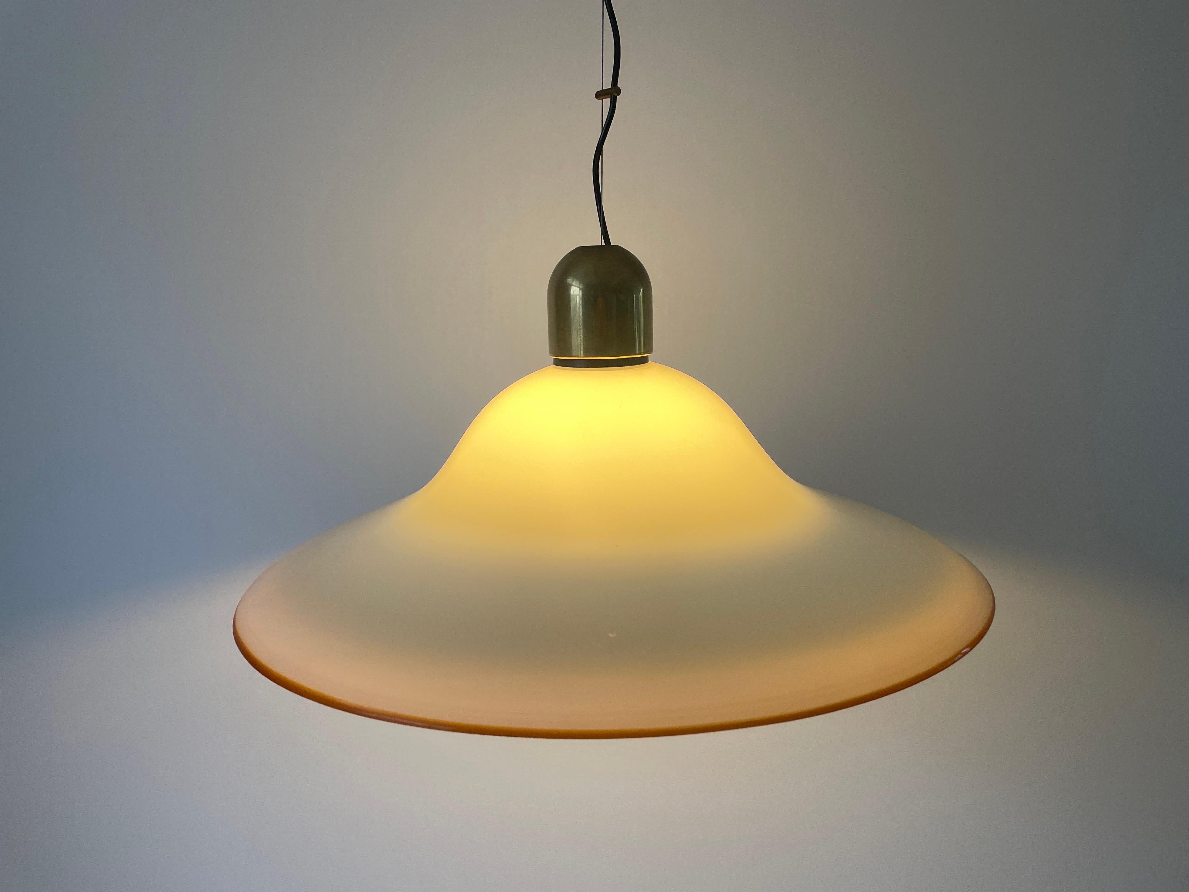 Murano Glass Large Suspension Ceiling Lamp, 1960s, Italy For Sale 4