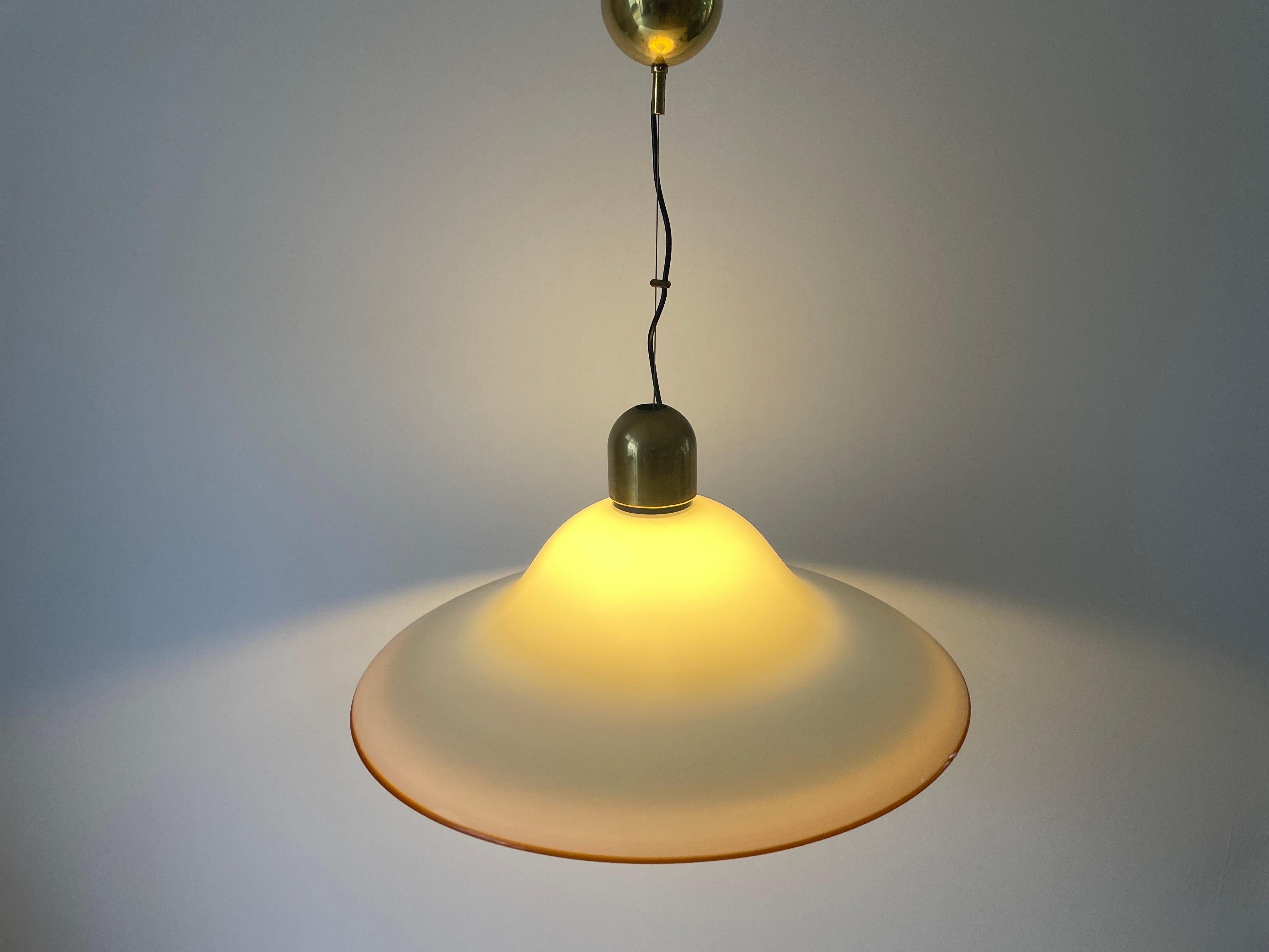 Murano Glass Large Suspension Ceiling Lamp, 1960s, Italy For Sale 5